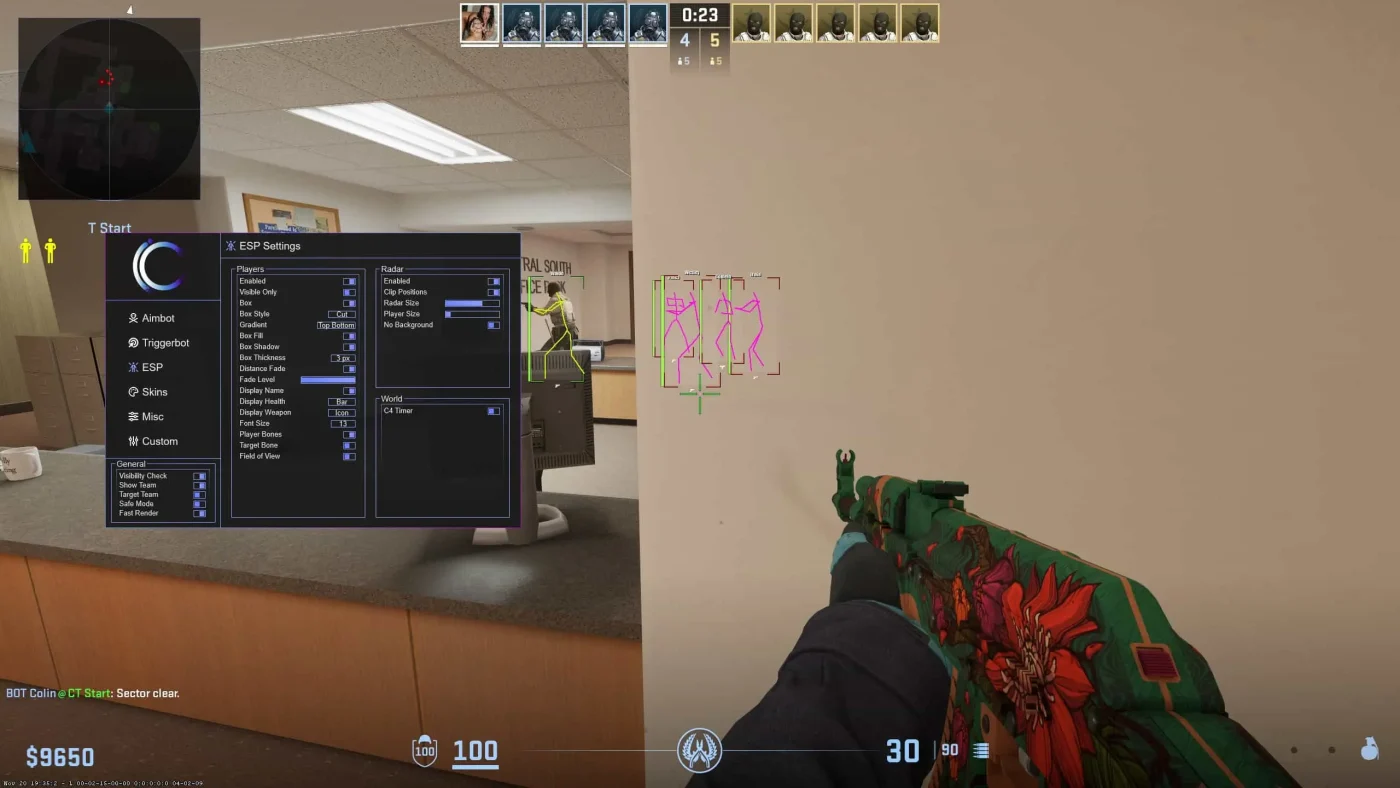 Wallhacks & ESP for Counter-Strike 2